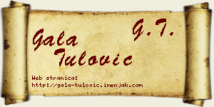 Gala Tulović vizit kartica